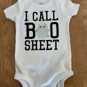 I Call Boo Sheet onesie